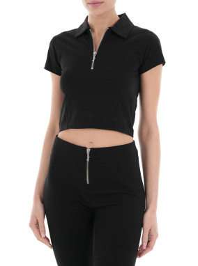 ΓΥΝΑΙΚΕΙA POLO ΜΠΛΟΥΖΑ | Μαύρο S