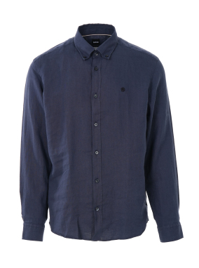 ΑΝΔΡΙΚΟ ΛΙΝΟ ΠΟΥΚΑΜΙΣΟ | Μπλε Σκούρο XL