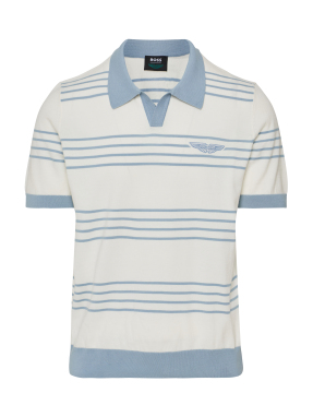 ΑΝΔΡΙΚΗ ΠΛΕΚΤΗ POLO ΜΠΛΟΥΖΑ BOSS x ASTON MARTIN | Γαλάζιο XL