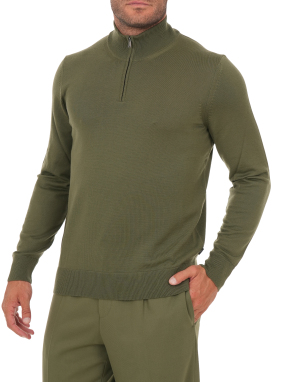 ΑΝΔΡΙΚΗ ΜΑΛΛΙΝΗ ΜΠΛΟΥΖΑ HALF-ZIP | Λαδί 347 XXXL