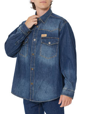 ΑΝΔΡΙΚΟ DENIM ΠΟΥΚΑΜΙΣΟ | Μπλε 434 M