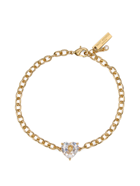 ΓΥΝΑΙΚΕΙΟ ΒΡΑΧΙΟΛΙ CRYSTAL HEART | Χρυσό ONE SIZE