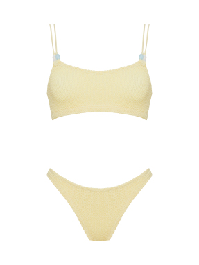 ΓΥΝΑΙΚΕΙΟ ΜΠΙΚΙΝΙ ΣΕΤ CASSIE BEADED | Κίτρινο  ONE SIZE