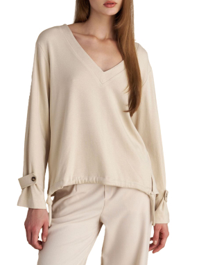 ΓΥΝΑΙΚΕΙΑ ΜΑΚΡΥΜΑΝΙΚΗ ΜΠΛΟΥΖΑ | Εκρού L