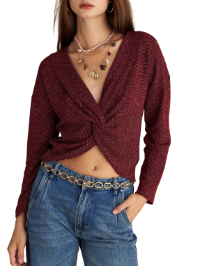 ΓΥΝΑΙΚΕΙΑ CROP ΜΠΛΟΥΖΑ | Μπορντό S