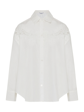 ΓΥΝΑΙΚΕΙΟ ΠΟΥΚΑΜΙΣΟ ΜΕ ΔΑΝΤΕΛΑ | Λευκό S