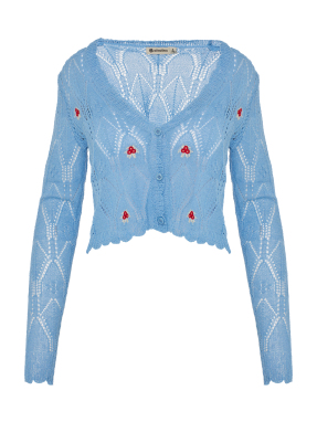 ΓΥΝΑΙΚΕΙΑ ΠΛΕΚΤΗ ΖΑΚΕΤΑ | Γαλάζιο S