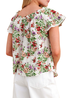 ΓΥΝΑΙΚΕΙΟ ΤΟΠ OFF-SHOULDER | Floral MULTI S