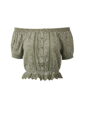 ΓΥΝΑΙΚΕΙΟ ΤΟΠ OFF-SHOULDER | Πράσινο PRASI S