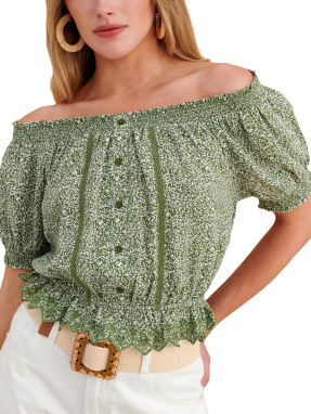 ΓΥΝΑΙΚΕΙΟ ΤΟΠ OFF-SHOULDER | Πράσινο PRASI S