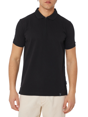 ΑΝΔΡΙΚΗ POLO ΜΠΛΟΥΖΑ HALF-ZIP | Μαύρο M