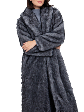 ΓΥΝΑΙΚΕΙΑ OVERSIZED ΓΟΥΝΙΝΟ ΠΑΛΤΟ | Γκρι ONE SIZE