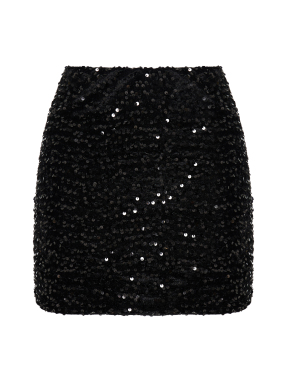 ΜΙΝΙ ΦΟΥΣΤΑ ΜΕ ΠΑΓΙΕΤΑ | Μαύρο ONE SIZE