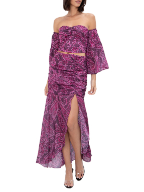 ΓΥΝΑΙΚΕΙΟ CROP ΤΟΠ OFF-SHOULDER | Εμπριμέ 1009 L