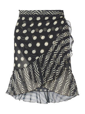 ΜΙΝΙ ΦΟΥΣΤΑ ΠΑΡΕΟ | Ασπρόμαυρο ONE SIZE