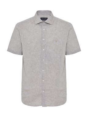 ΑΝΔΡΙΚΟ ΚΟΝΤΟΜΑΝΙΚΟ ΠΟΥΚΑΜΙΣΟ | Γκρι Ανοιχτό XXL