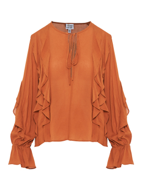 ΓΥΝΑΙΚΕΙΑ ΜΑΚΡΥΜΑΝΙΚΗ ΜΠΛΟΥΖΑ | Πορτοκαλί 44