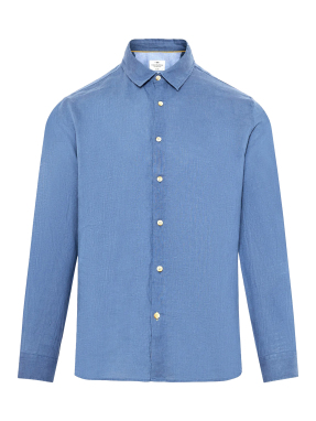 ΑΝΔΡΙΚΟ ΛΙΝΟ ΠΟΥΚΑΜΙΣΟ | Μπλε L