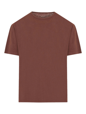 ΑΝΔΡΙΚΟ ΛΙΝΟ T-SHIRT | Καφέ XL