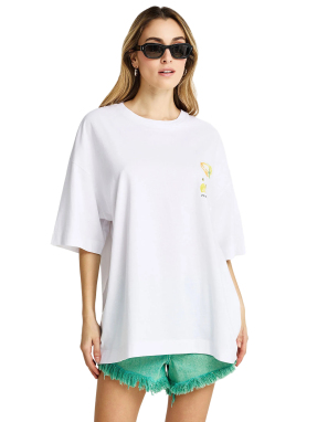 ΓΥΝΑΙΚΕΙΟ T-SHIRT ΜΕ ΤΥΠΩΜΑ | Λευκό S