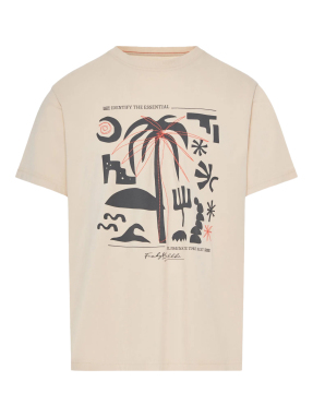 ΑΝΔΡΙΚΟ T-SHIRT ΜΕ ΤΥΠΩΜΑ | Εκρού XL