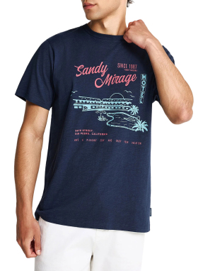 ΑΝΔΡΙΚΟ T-SHIRT ΜΕ ΤΥΠΩΜΑ | Μπλε Σκούρο M