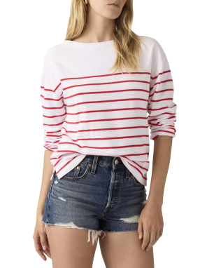 ΓΥΝΑΙΚΕΙΑ ΜΑΚΡΥΜΑΝΙΚΗ ΜΠΛΟΥΖΑ | Ριγέ  M