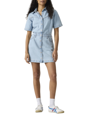 ΜΙΝΙ DENIM ΦΟΡΕΜΑ SS LOGAN WESTERN | Γαλάζιο M