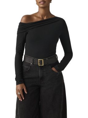 ΓΥΝΑΙΚΕΙΑ OFF SHOULDER ΜΠΛΟΥΖΑ | Μαύρο XS