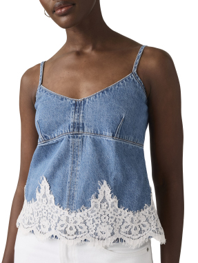 ΓΥΝΑΙΚΕΙΟ 90S DENIM TOP | Γαλάζιο XS