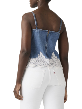 ΓΥΝΑΙΚΕΙΟ 90S DENIM TOP | Γαλάζιο XS