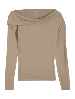 ΓΥΝΑΙΚΕΙΑ OFF SHOULDER ΜΠΛΟΥΖΑ | Μπεζ XS