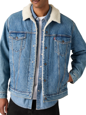 ΑΝΔΡΙΚΟ SHERPA DENIM JACKET | Μπλε L