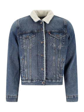 ΓΥΝΑΙΚΕΙΟ SHERPA DENIM JACKET | Μπλε Σκούρο M