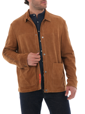 ΑΝΔΡΙΚΟ SUEDE JACKET | Καφέ M