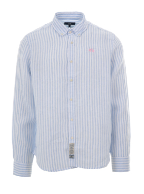 ΑΝΔΡΙΚΟ ΛΙΝΟ ΠΟΥΚΑΜΙΣΟ | Γαλάζιο XL