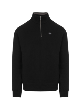 ΑΝΔΡΙΚΟ ΦΟΥΤΕΡ HALF-ZIP | Μαύρο 09999 M