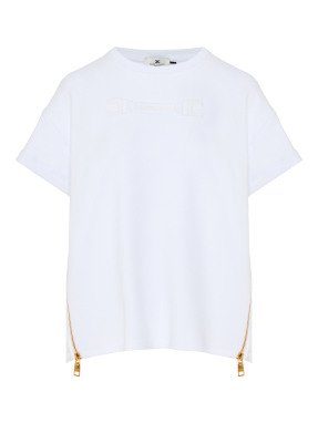 ΓΥΝΑΙΚΕΙΟ T-SHIRT ΜΕ ΑΝΟΙΓΜΑΤΑ | Λευκό IT 44