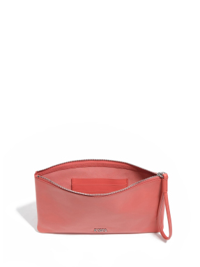 ΓΥΝΑΙΚΕΙΟ ΔΕΡΜΑΤΙΝΟ POUCH | Κοραλί