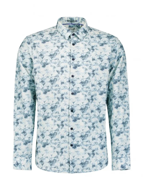 ΑΝΔΡΙΚΟ ΠΟΥΚΑΜΙΣΟ ΜΕ ΣΧΕΔΙΟ | Μπλε Ανοιχτό XXL