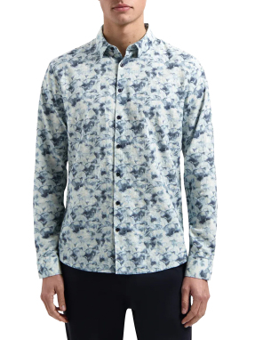 ΑΝΔΡΙΚΟ ΠΟΥΚΑΜΙΣΟ ΜΕ ΣΧΕΔΙΟ | Μπλε Ανοιχτό XXL