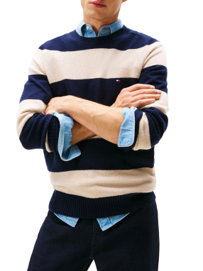 ΑΝΔΡΙΚΟ ΜΑΛΛΙΝΟ ΠΟΥΛΟΒΕΡ | Ριγέ  M