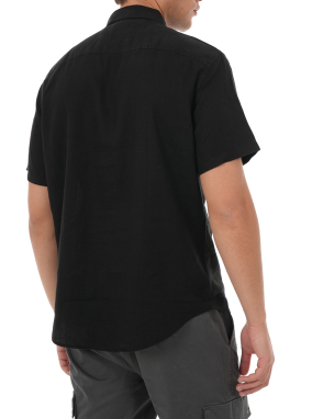 ΑΝΔΡΙΚΟ ΛΙΝΟ ΚΟΝΤΟΜΑΝΙΚΟ ΠΟΥΚΑΜΙΣΟ | Μαύρο M