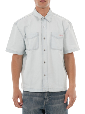 ΑΝΔΡΙΚΟ DENIM ΚΟΝΤΟΜΑΝΙΚΟ ΠΟΥΚΑΜΙΣΟ | Μπλε Ανοιχτό L