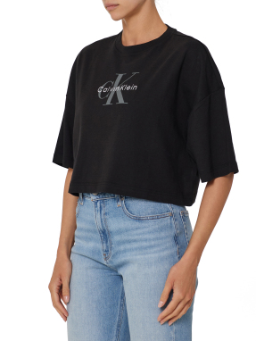 ΓΥΝΑΙΚΕΙΟ BOXY T-SHIRT | Μαύρο XS