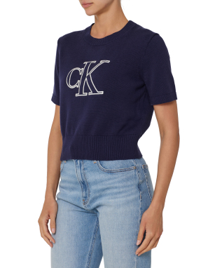 ΓΥΝΑΙΚΕΙΟ ΠΛΕΚΤΟ T-SHIRT | Μπλε Σκούρο XS