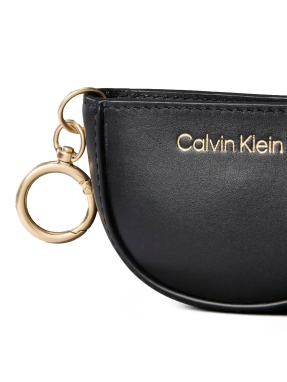 CK EMBOSSED MINI POUCH BAG CHARM | Μαύρο