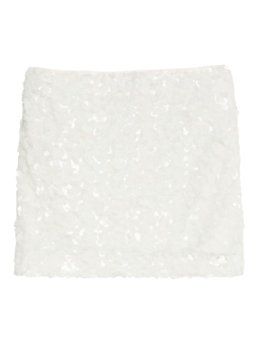 ΜΙΝΙ SEQUIN ΦΟΥΣΤΑ | Λευκό US 6