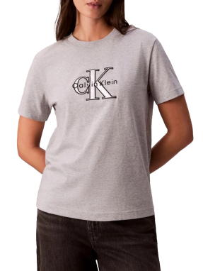 ΓΥΝΑΙΚΕΙΟ T-SHIRT ΜΕ ΛΟΓΟΤΥΠΟ | Γκρι XS