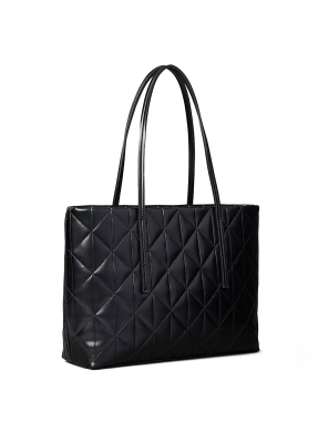 QUILTED SMALL TOTE | Μαύρο